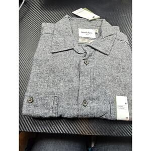 Goodfellow & Co. Men’s Mid-Weight Flannel Button Down LS Gray Size M Shirt NWT